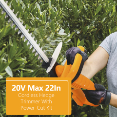 WORKSITE 20V Cordless Hedge Trimmer Cutter Battery Power Garden Tools Grass Tree Leaf Handy Hedge Trimmer 2400RPM