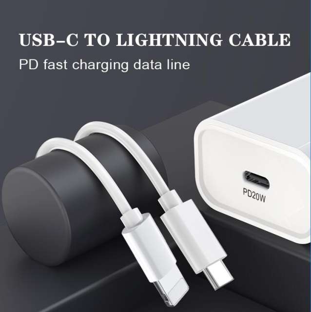PD20W Fast Charger Mobile Phone Charging Port USB with PD Charging Head Fast Power Adapter for iPhone 13 Mini 12 X XR 8 iPad Pro