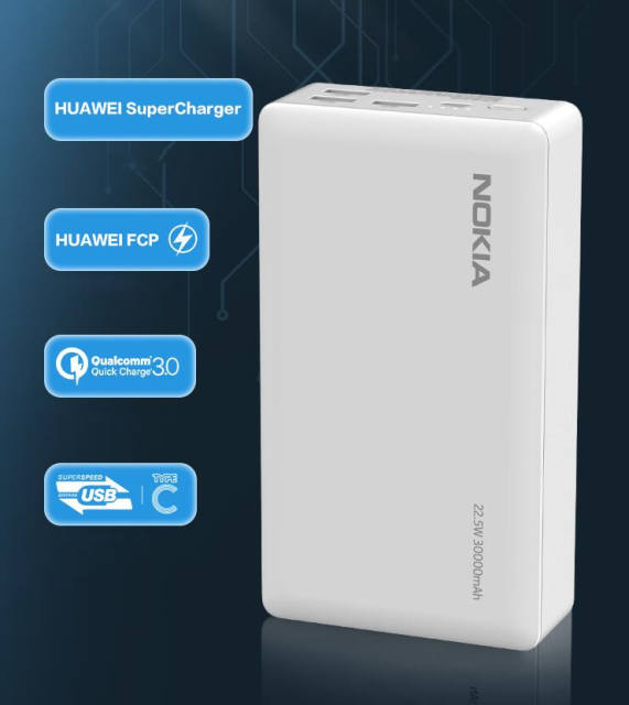 Wholesale Nokia P6203 Power Bank/Power Bank 30000mAh Large Capacity 22.5W 18W PD Fast Charge P6203