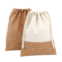 Lazy Cork Drawstring Bag Gift Packaging Cotton Canvas