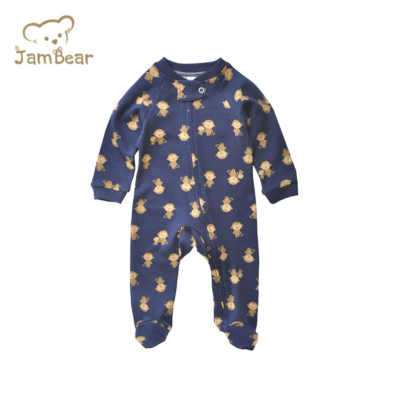 100% organic cotton baby romper jersey infant romper long sleeve baby clothes jersey footies baby