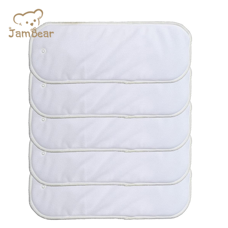 Jambear Organic cotton baby Unbleached Fitted Diaper Natural Newborn botton Bamboo Fitted Cloth Diaper baby pants diapers