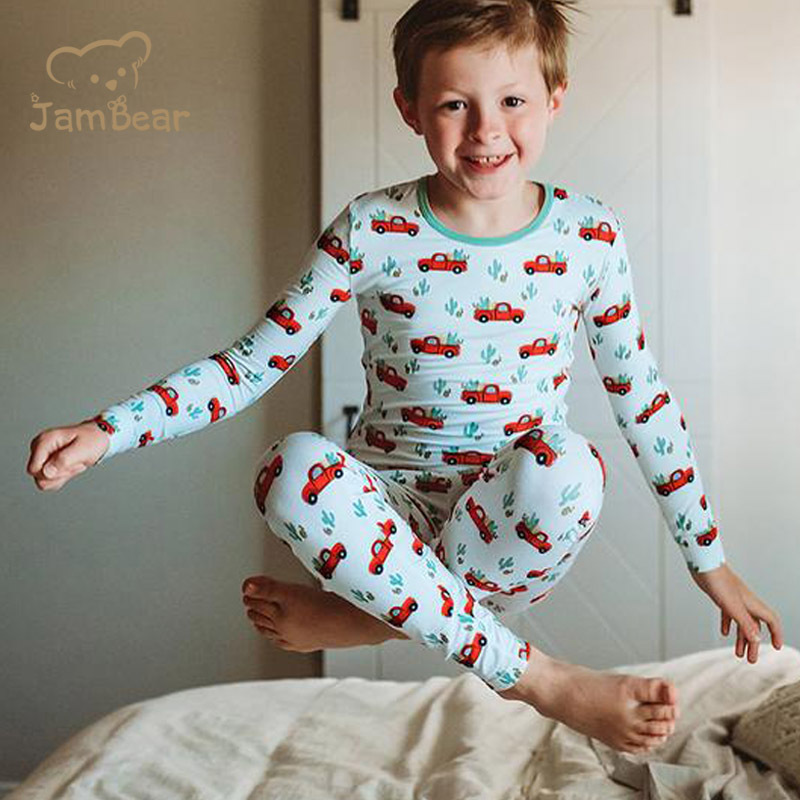 JamBear children Loungewear bamboo toddler pyjama bamboo pyjamas Eco-friendly bamboo baby sleepwear baby pyjamas set