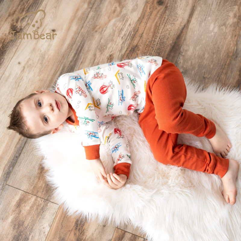 JamBear Organic toddler christmas pajamas bamboo christmas pajamas for kids christmas pajamas children sleepwear baby jammies