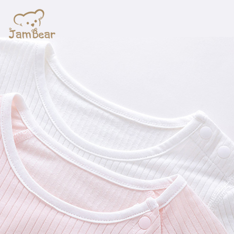 JamBear Organic summer underwear set Summer baby girl short sleeve shorts suit Organic cotton baby pajamas set
