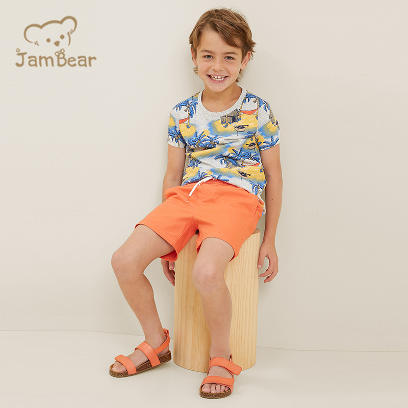 100% Organic cotton children's shorts pants sustainable children boy shorts summer eco friendly kids shorts twill