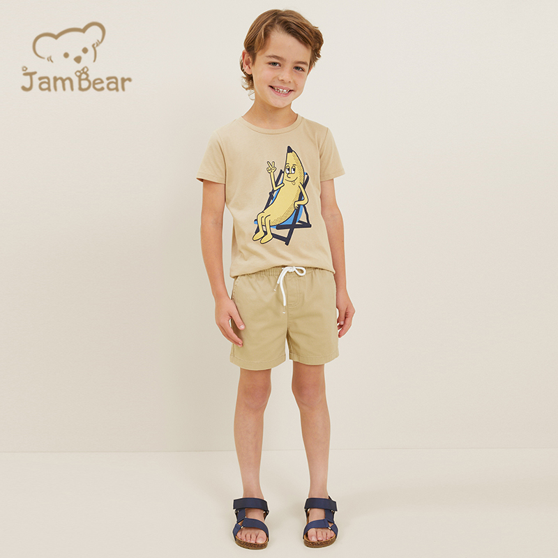100% Organic cotton children's shorts pants sustainable children boy shorts summer eco friendly kids shorts twill