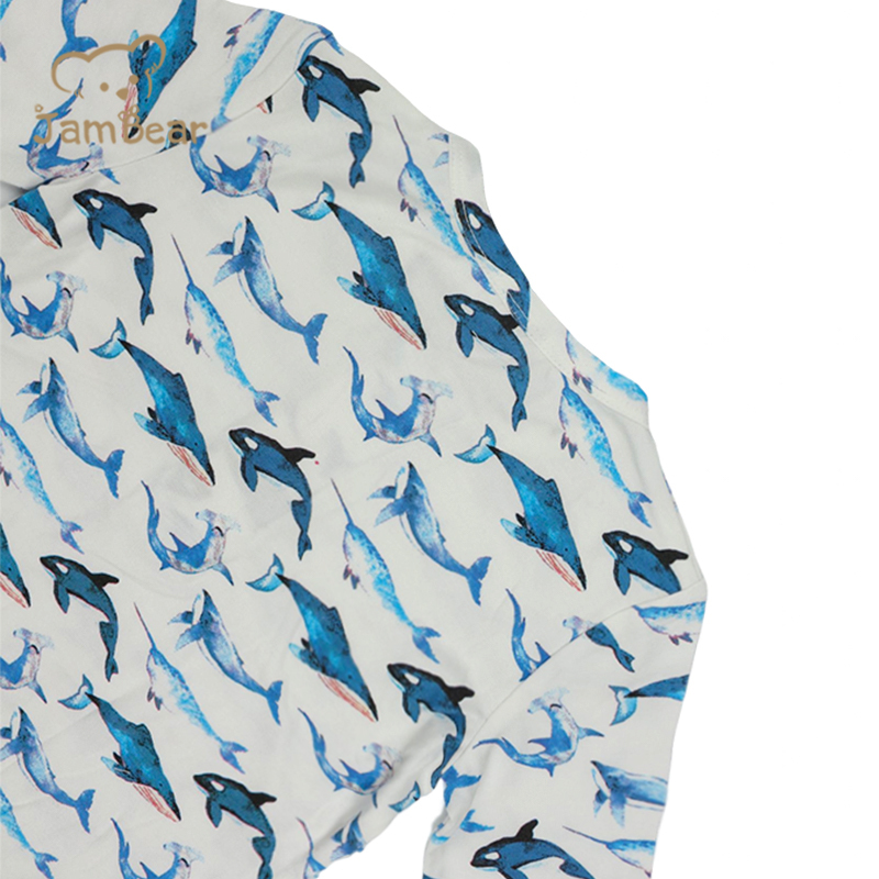 Pajamas bamboo children print bamboo pajamas baby kids lounge set 95% bamboo 5% spandex jersey 200gsm silk screen printing