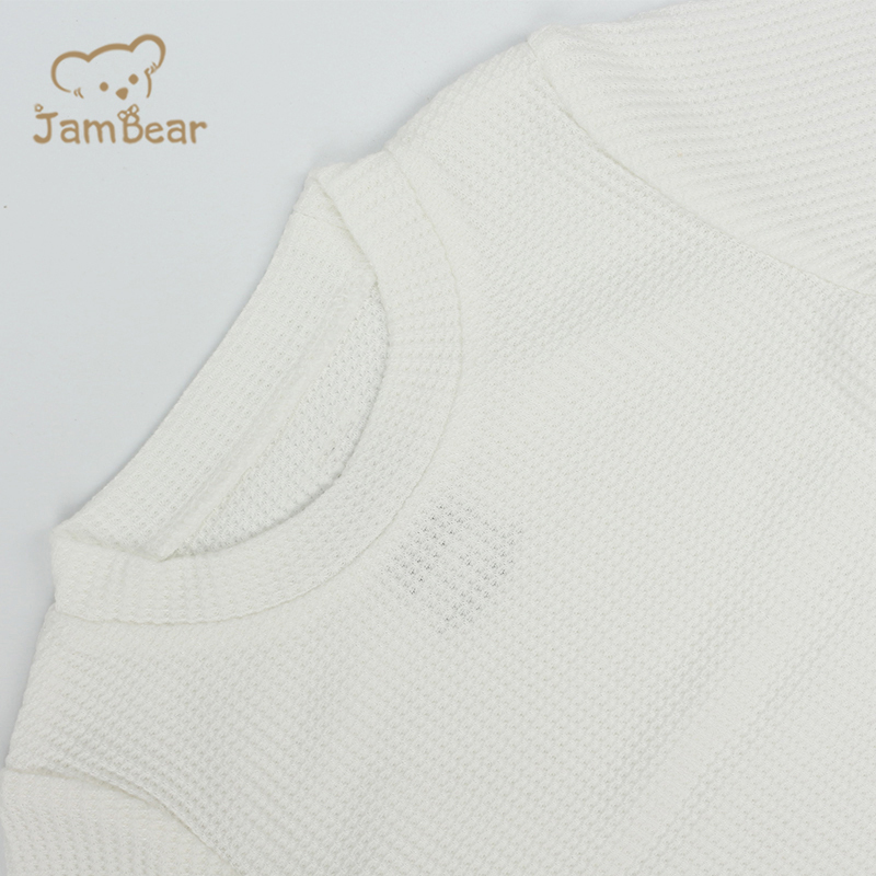 Pajamas for baby kids lounge set 70% bamboo 30% organic cotton waffle 260gsm pajamas for baby