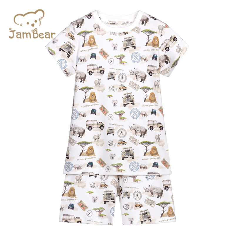 Jambear Baby Pyjamas Kids Pajamas Summer Children Loungewear Organic Cotton Kids Pajamas Set Organic Baby Clothes