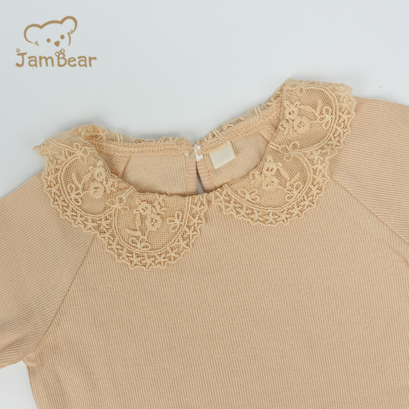 Summer organic ribbed baby pajamas sustainable baby Loungewear 95% orgnaic cotton 5% spandex 2x2 rib 210gdm children pyjamas