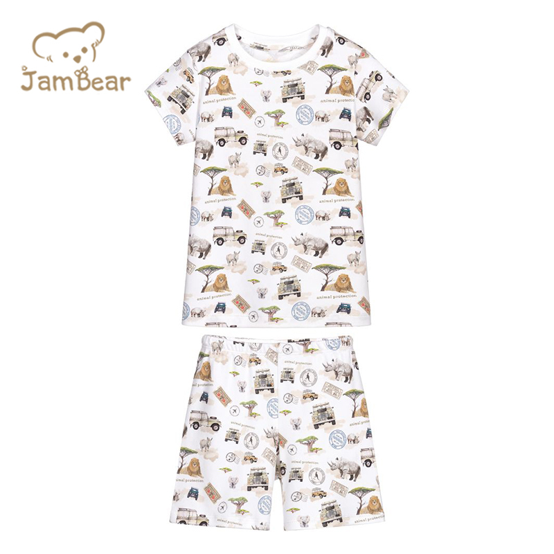 Jambear Baby Pyjamas Kids Pajamas Summer Children Loungewear Organic Cotton Kids Pajamas Set Organic Baby Clothes