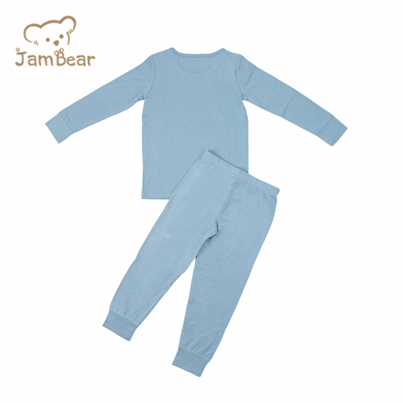 Organic bamboo baby pyjamas set sustainable sleep wear kids bamboo 95% bamboo 5% spandex jersey 220gsm