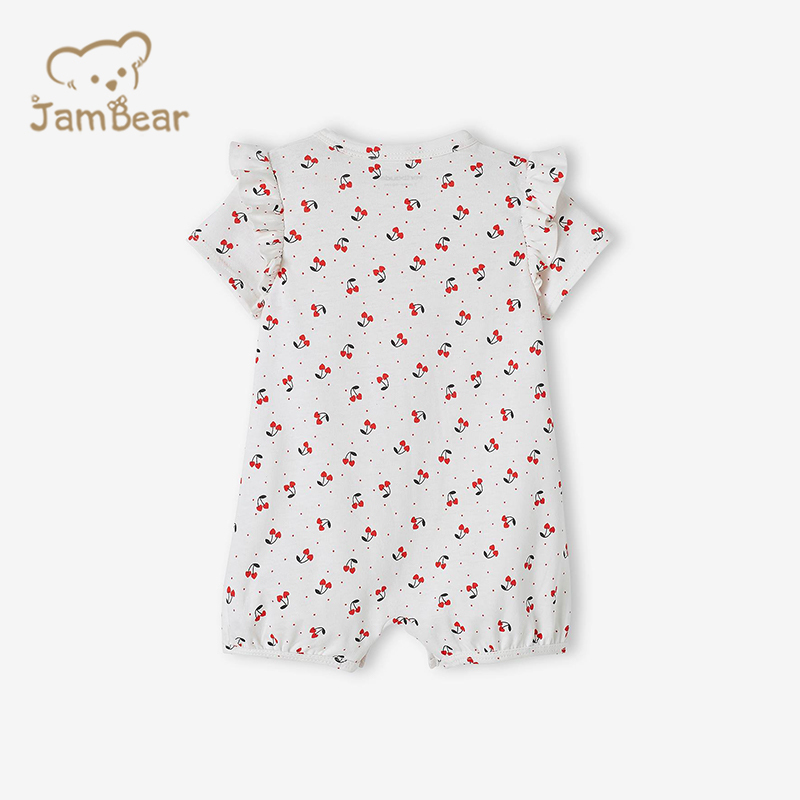100% Organic cotton short sleeve baby romper sustainable summer baby onesie eco friendly baby girls' rompers