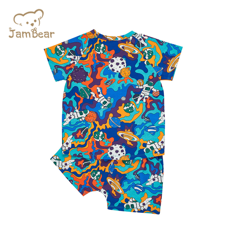 JamBear baby pajama set eco-friendly two piece sleepers organic baby clothes toddler Pyjamas Set Organic cotton pjs baby