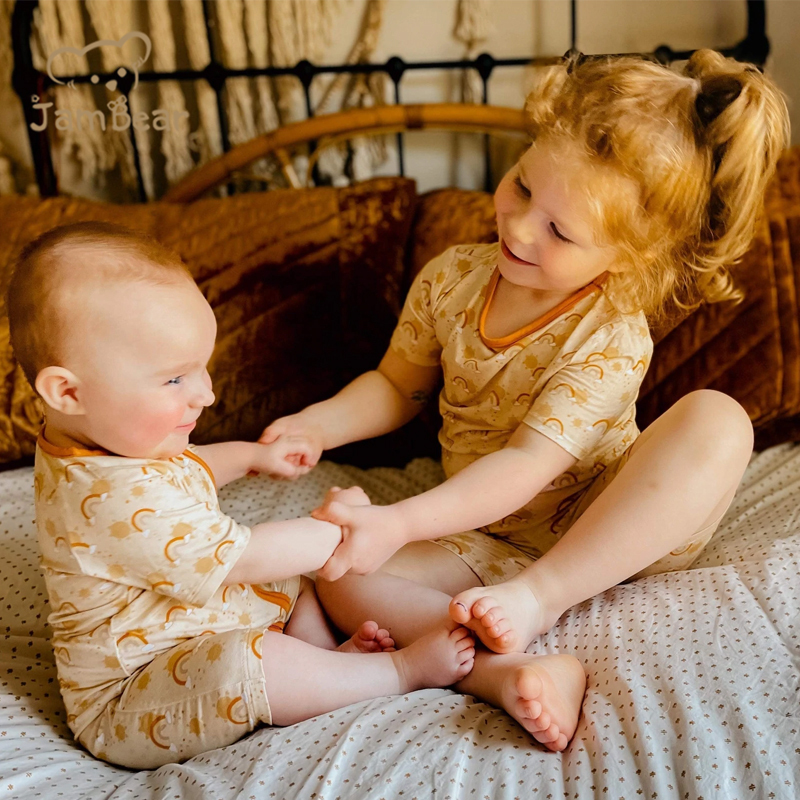 JamBear Bamboo Viscose Two Piece set toddler short sets organic baby clothes eco-friendly two piece sleepers