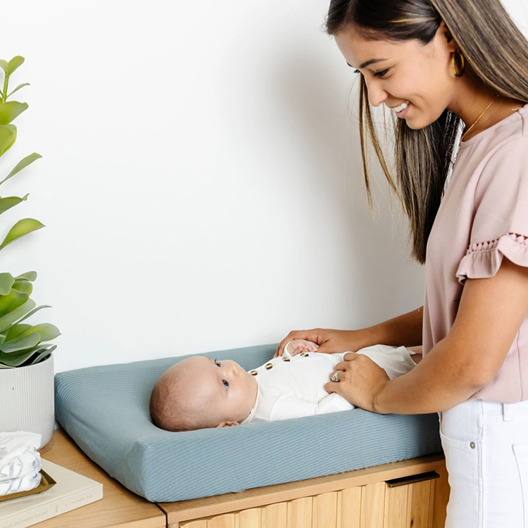 Organic bamboo Changing Pad Cover Organic baby's bed sheets Baby Ribbed Crib Sheet organic baby bed sheet set