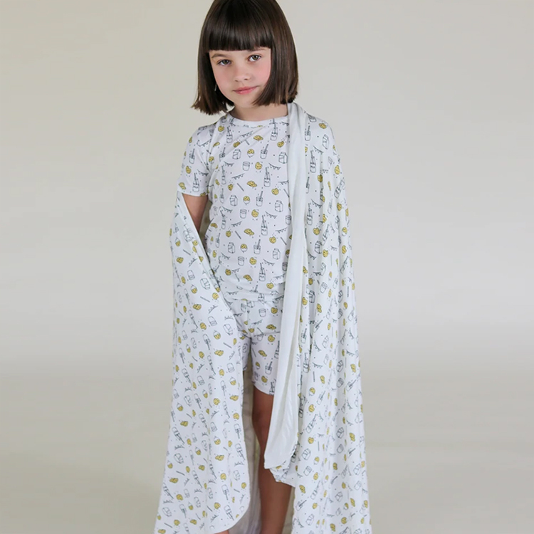 two-piece bamboo pajamas two-piece bamboo pyjamas organic baby clothes Shorts Pajama Set