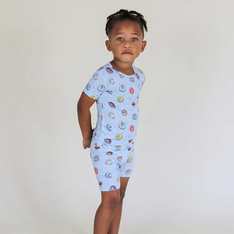 two-piece bamboo pajamas two-piece bamboo pyjamas organic baby clothes Shorts Pajama Set