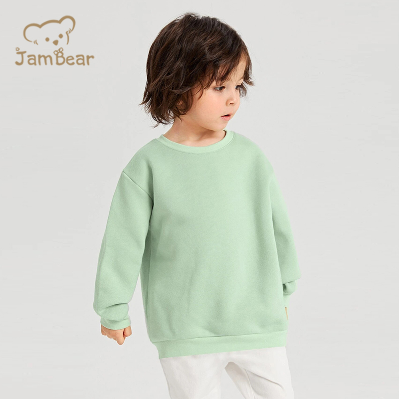 Sustainable Toddler Sweatshirt Bamboo Baby Crew Neck Sweatshirt Eco Friendly Sweatshirts For Boys