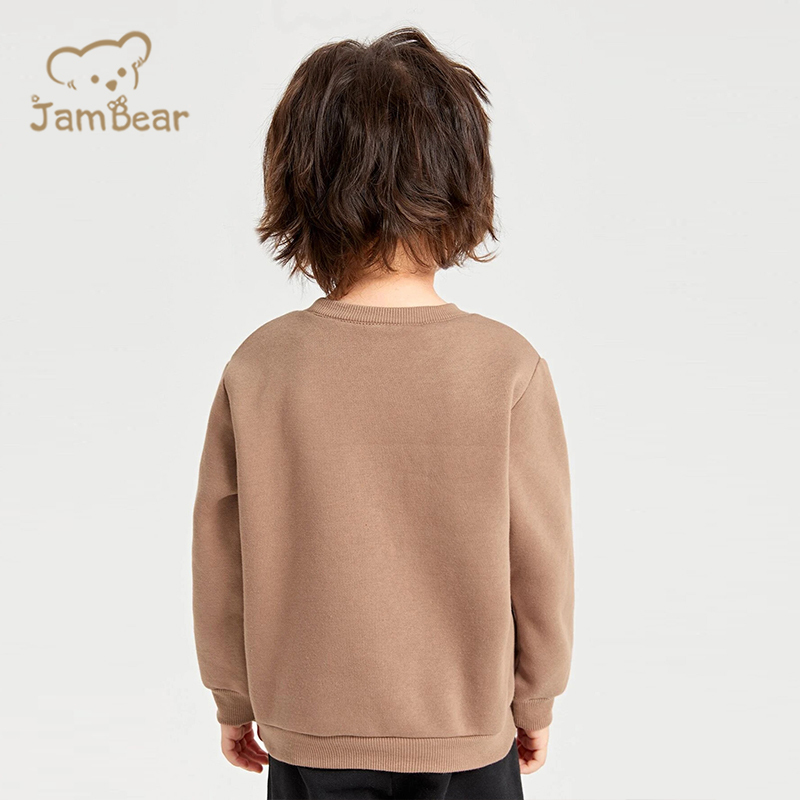 Eco Friendly Toddler Sweatshirt Organic Cotton Baby crew neck Boy pullover Sustainable 100% cotton toddler sweatshirt