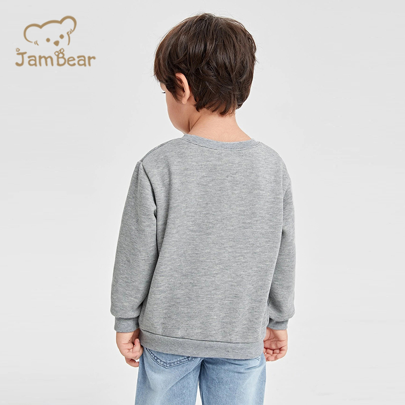 Eco Friendly Toddler Sweatshirt Organic Cotton Baby crew neck Boy pullover Sustainable 100% cotton toddler sweatshirt