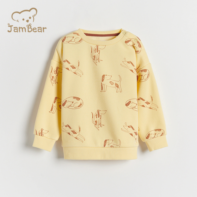 Organic bamboo kids fleece sweatshirt sustainable kids crewneck sweatshirt eco friendly children sweatshirts