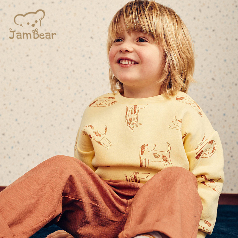 Organic bamboo kids fleece sweatshirt sustainable kids crewneck sweatshirt eco friendly children sweatshirts