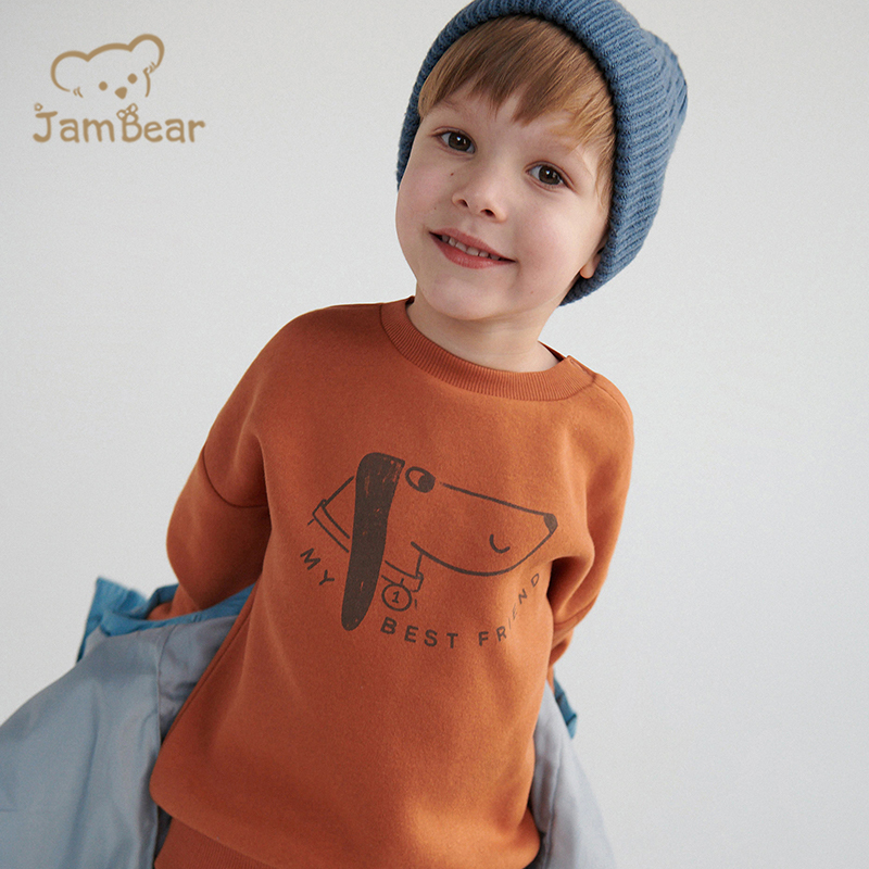 Organic bamboo kids fleece sweatshirt sustainable kids crewneck sweatshirt eco friendly children sweatshirts