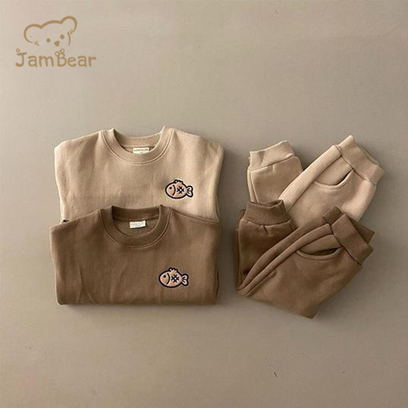 baby organic sweatsuit baby fleece sweatshirt Set Sustainable infant pullover set Eco friendly baby Sweatshirt jogger set