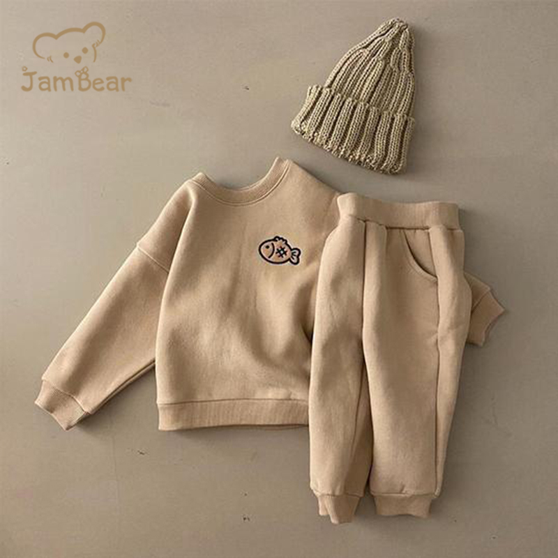baby organic sweatsuit baby fleece sweatshirt Set Sustainable infant pullover set Eco friendly baby Sweatshirt jogger set