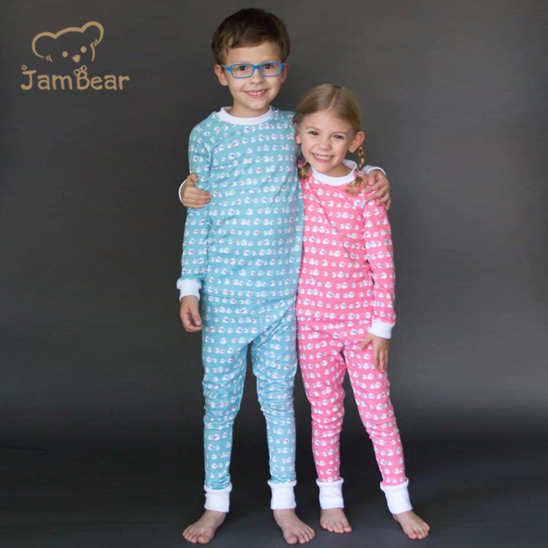 Organic Cotton kids night suit Children Pyjamas Eco-friendly 2 Piece Pajama baby jammies Cotton Pjs For kids sleeping clothes
