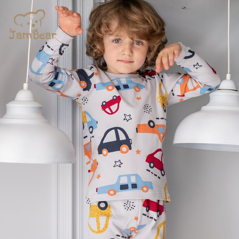 Environmental Bamboo Pajamas Kids Natural Eco-friendly Kids Two Piece Sweatsuits Sustainable Children Pajamas