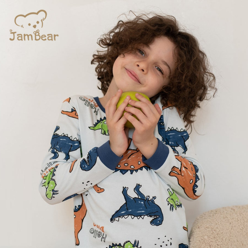 Organic Cotton Kids Lounge Set eco cotton pyjamams Sustainable pyjama enfant children homewear For Kids Boys
