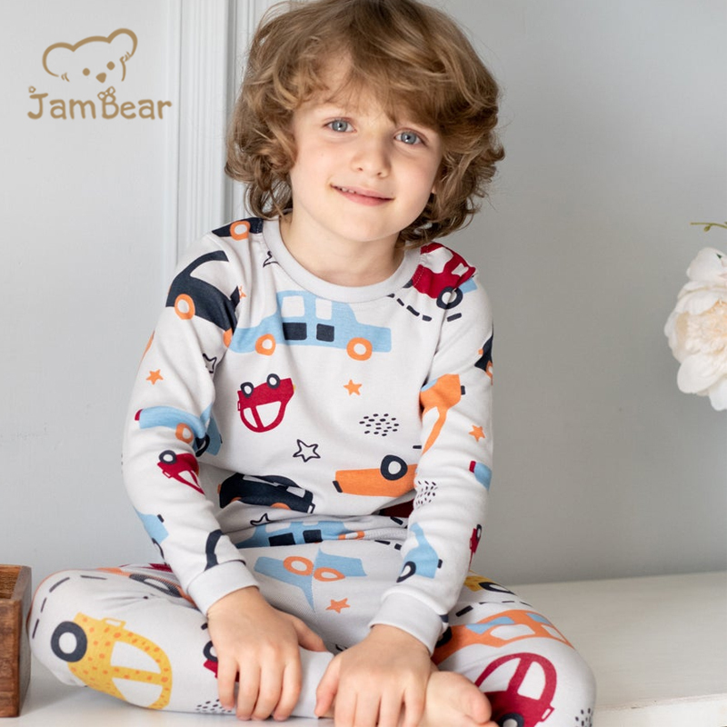 Environmental Bamboo Pajamas Kids Natural Eco-friendly Kids Two Piece Sweatsuits Sustainable Children Pajamas