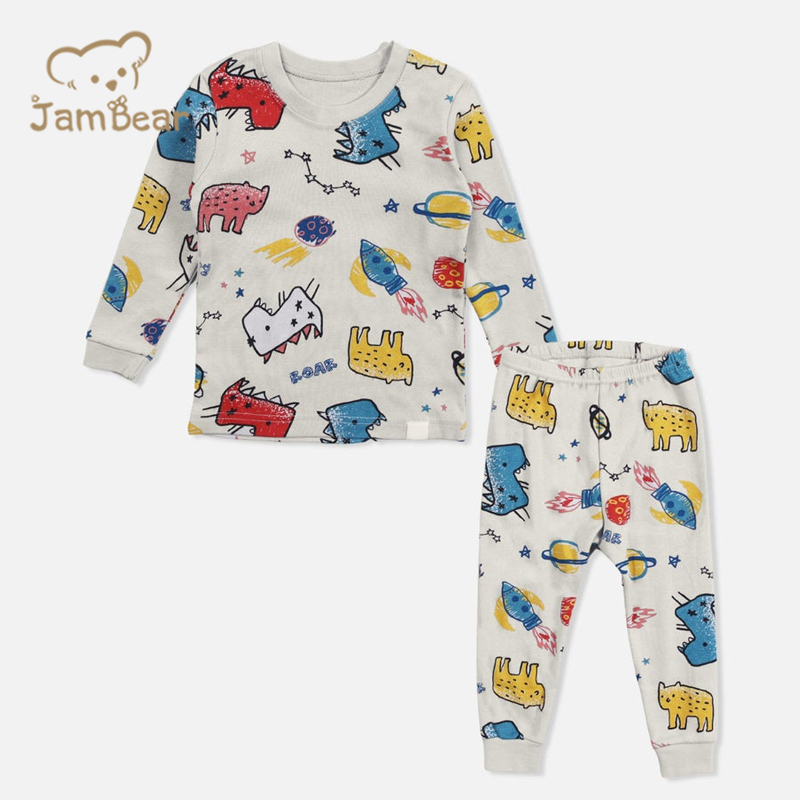 Sustainable Children Pajamas Eco-friendly Kids Two Piece Sweatsuits Environmental Bamboo Pajamas Kids Natural