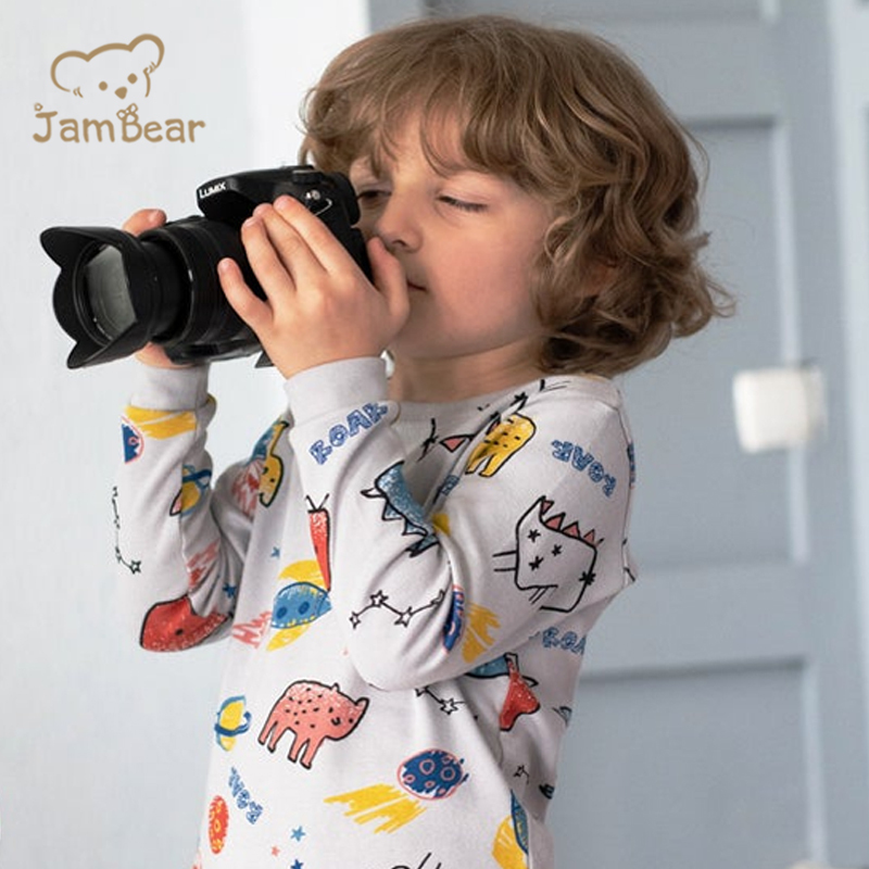 Sustainable Children Pajamas Eco-friendly Kids Two Piece Sweatsuits Environmental Bamboo Pajamas Kids Natural