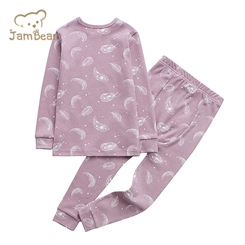 Print Pajamas For Baby Natural Eco-friendly Baby Pajamas Long Sleeve Organic Cotton Footie Pajamas