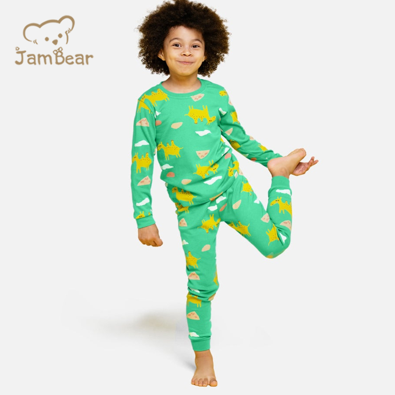 Bamboo Cotton Pajamas For Baby Environmental Bamboo Viscose Toddler Pajamas Eco-friendly Baby Pajamas