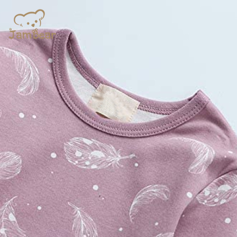 Print Pajamas For Baby Natural Eco-friendly Baby Pajamas Long Sleeve Organic Cotton Footie Pajamas