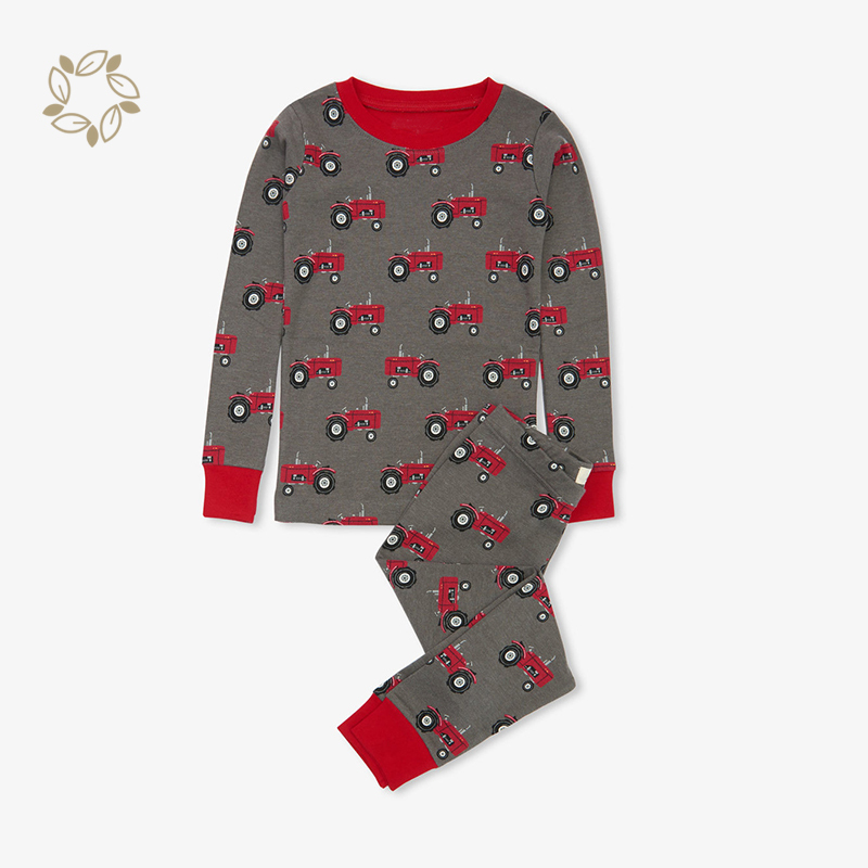 100% Organic cotton children's pajamas wholesale eco friendly children pajamas sustainable enfant pyjama