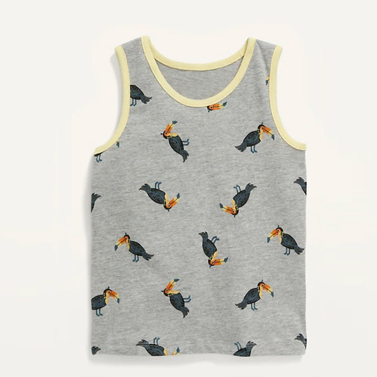 Organic cotton kids tee Eco friendly kid boy tshirts children Tank Top t shirts Sleeveless t-shirt children t shirts