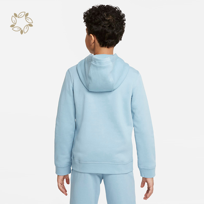 100% Organic cotton kids' pullover hoodie sustainable hoodies for boys kids eco friendly hoodies for kids