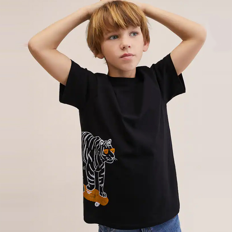 Kids t shirt printing short sleeve tee Kids Organic Cotton TShirts Cotton printed T-shirt organic baby clothes