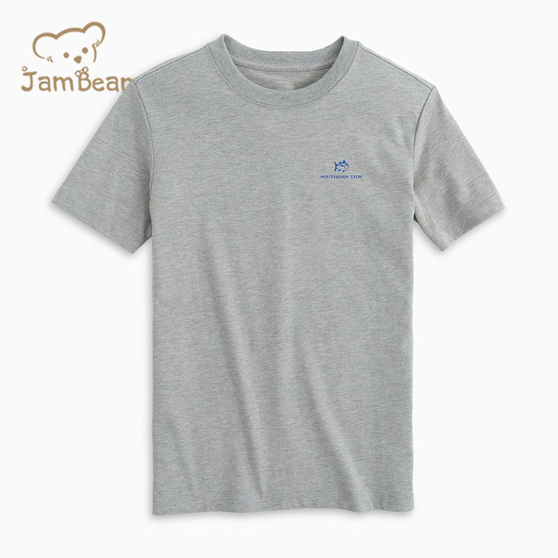 Organic cotton kids t shirts sustainable boy t shirts eco friendly short sleeve children tee print