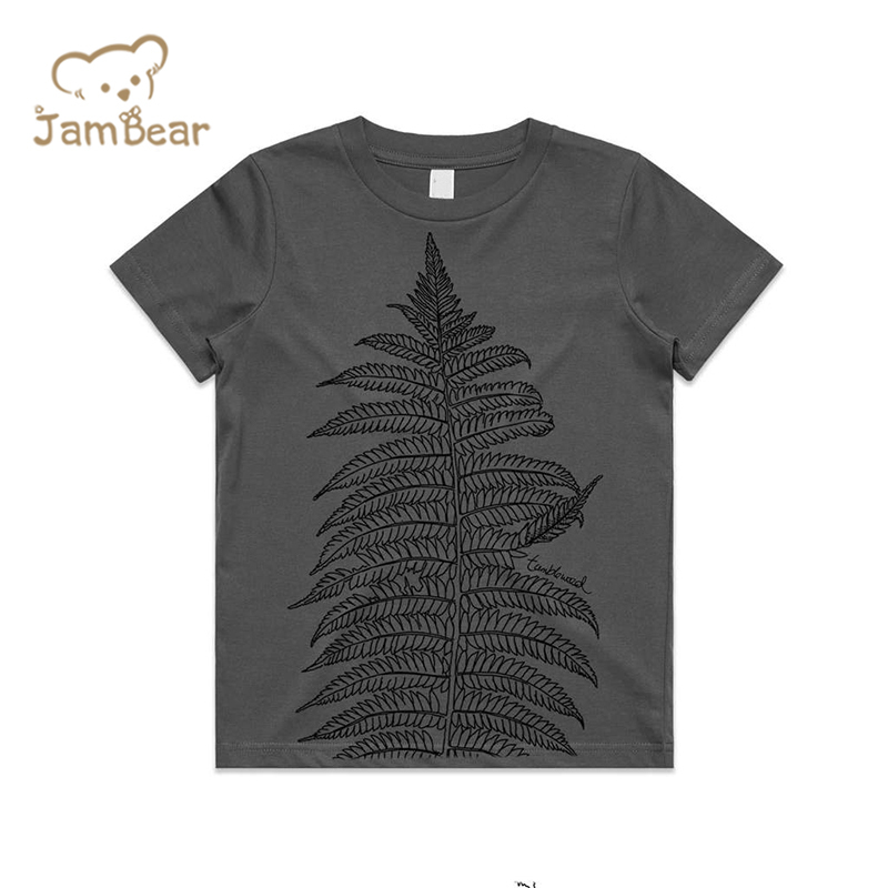 Print kids tee shirt organic cotton boys tshirts sustainable t shirt kids eco friendly