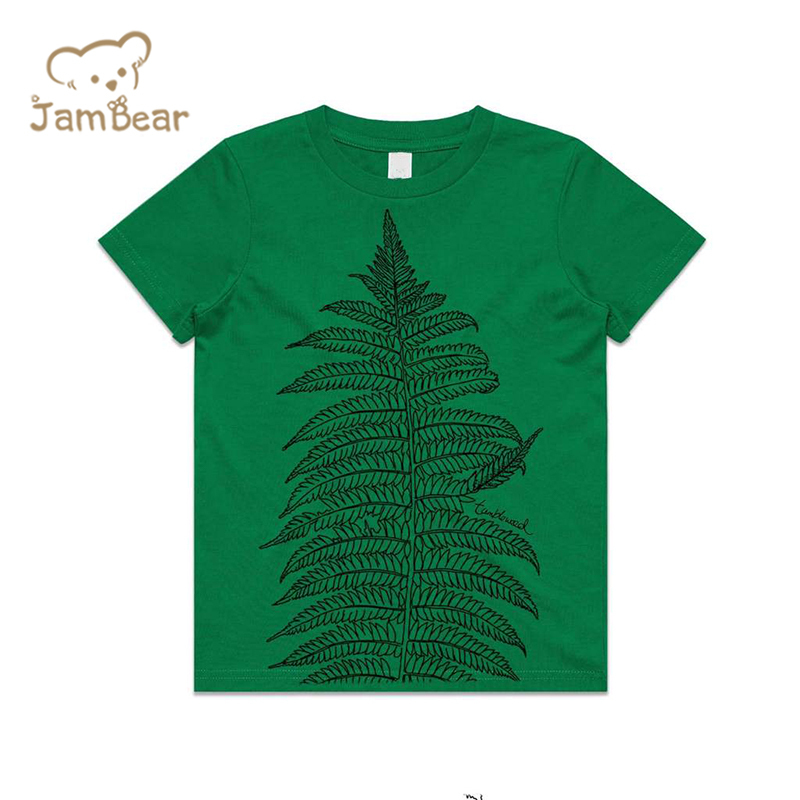 Print kids tee shirt organic cotton boys tshirts sustainable t shirt kids eco friendly