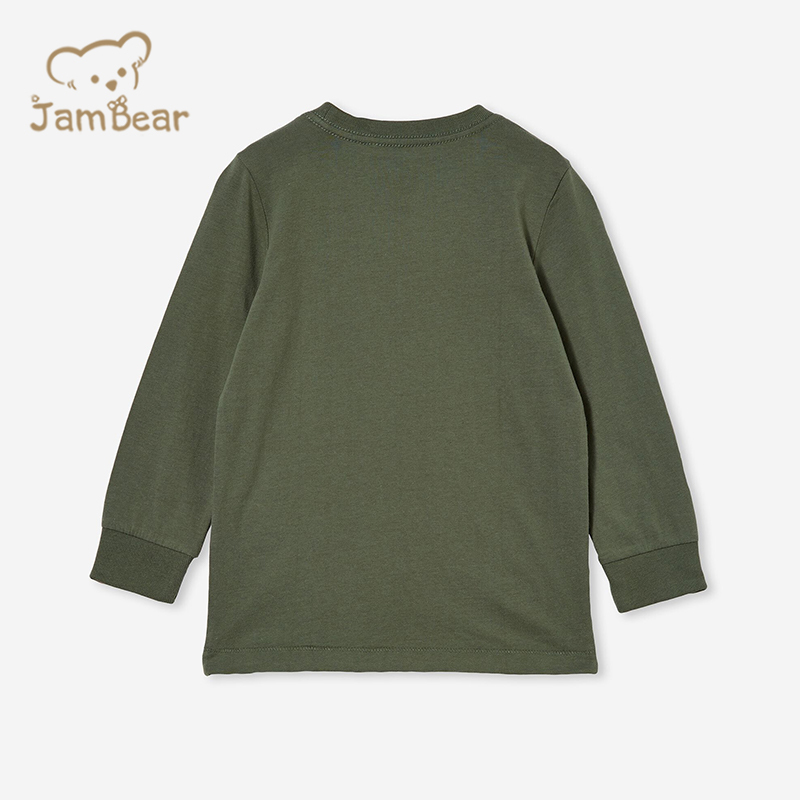 Sustainable kids printed t shirt organic cotton children top t shirt eco friendly t shirt for children