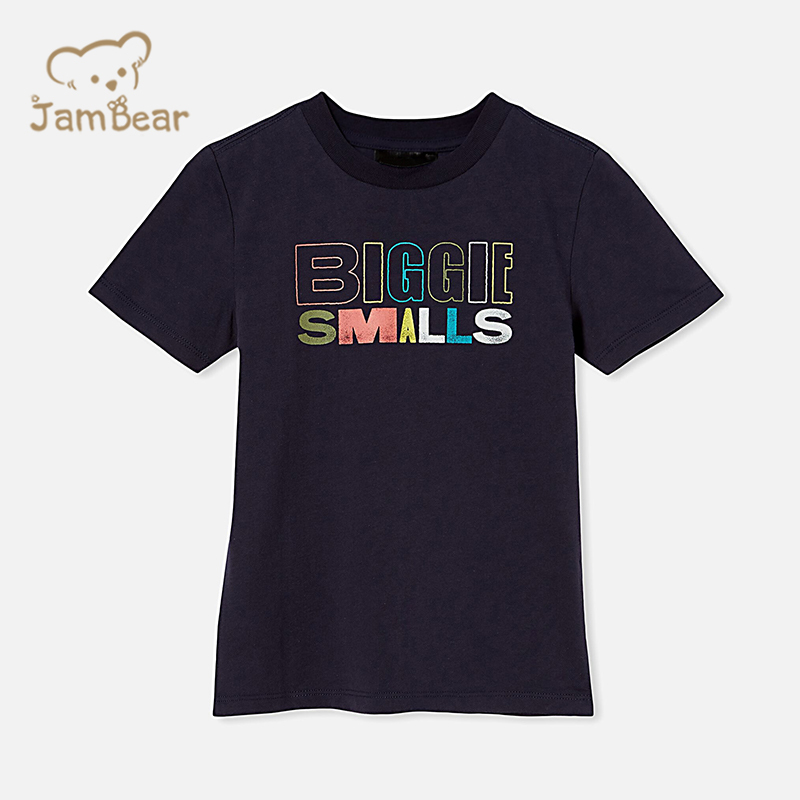 Organic cotton print t shirts kids sustainable children's t-shirt eco friendly kids t shirt printing short sleeve