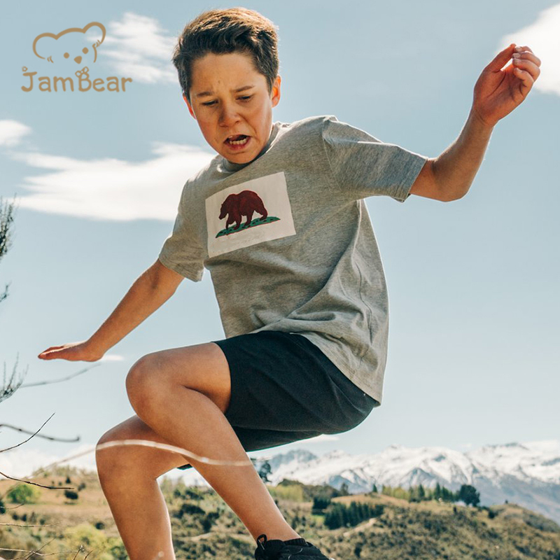 Sustainable t shirt children kids organic cotton print t shirts kids eco friendly t shirts kids boy
